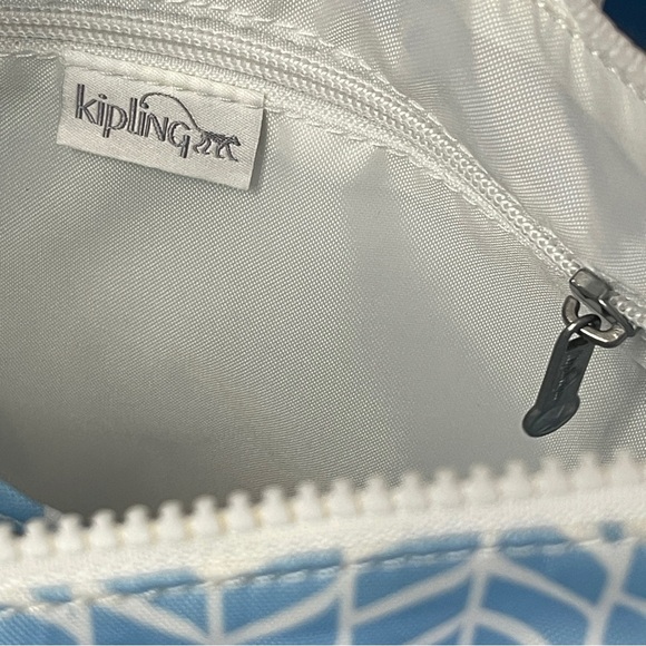 KIPLING Sally Crossbody Bag in Chevron Blue Pool Print - Picture 8 of 11